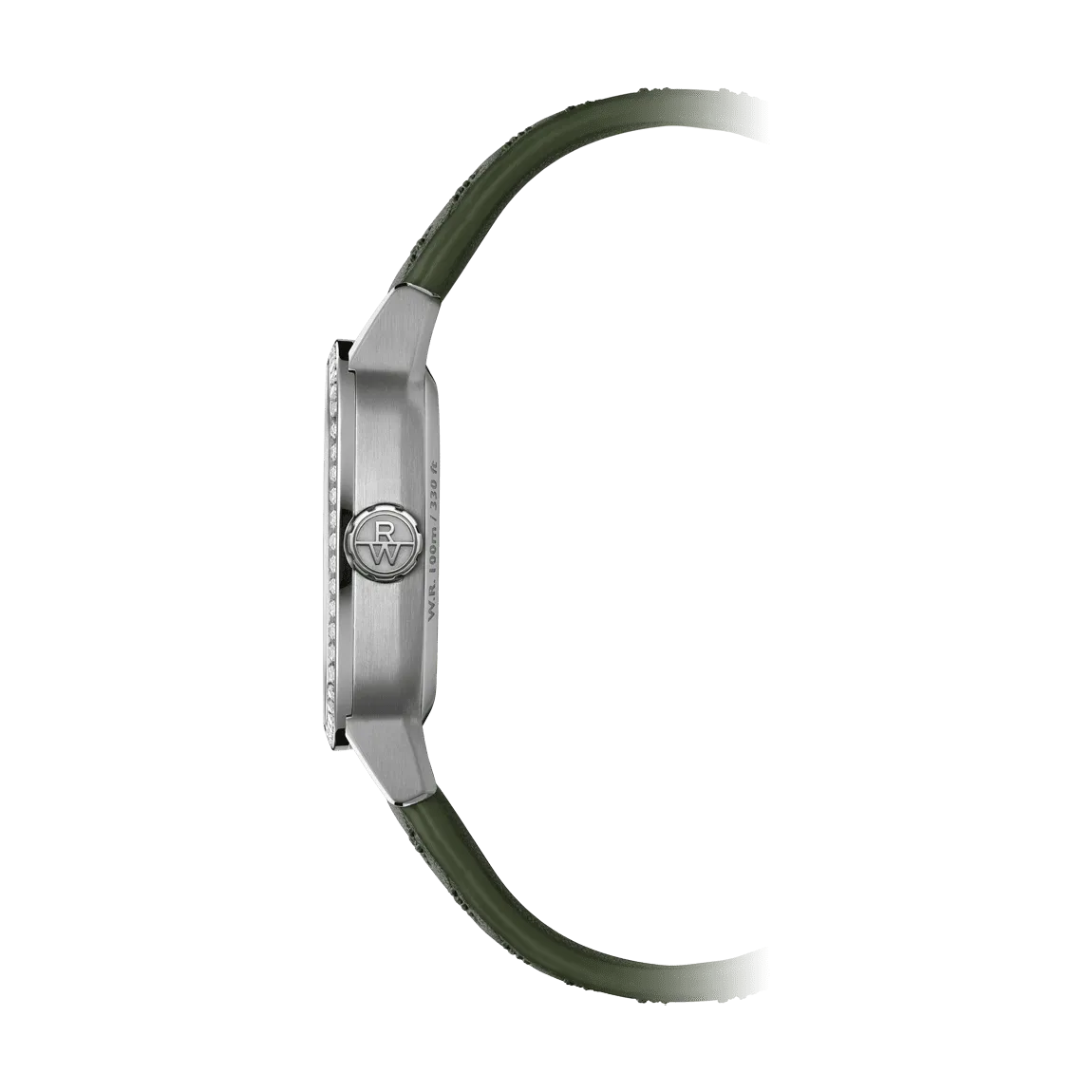Raymond Weil Freelancer Ladies Automatic Green Dial Leather Watch 34.5 X 34.5mm