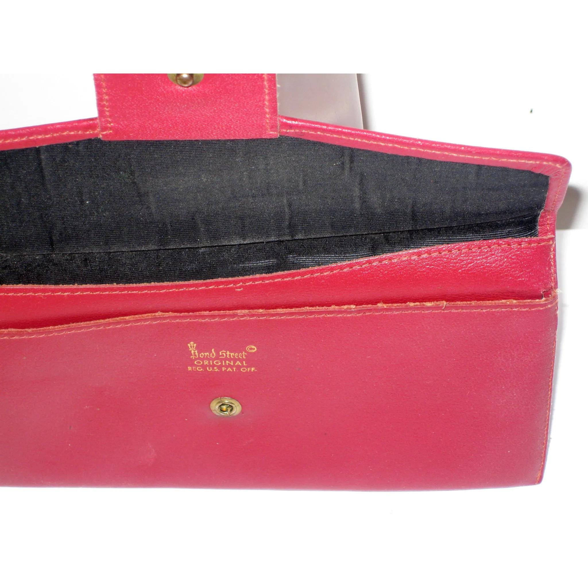 Red Leather Wallet By Bond Street Original