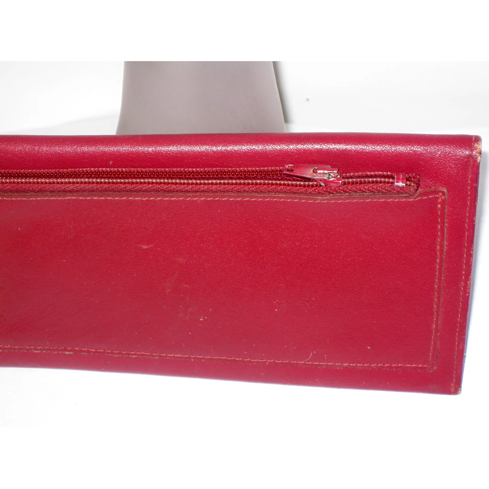 Red Leather Wallet By Bond Street Original