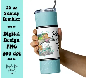 Reel Cool Papa 20 oz Skinny Tumbler Wrap Digital Download