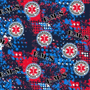 Rescue Abstract Geo Logo A/O Cotton - 15 Yd Bolt - 1180RES
