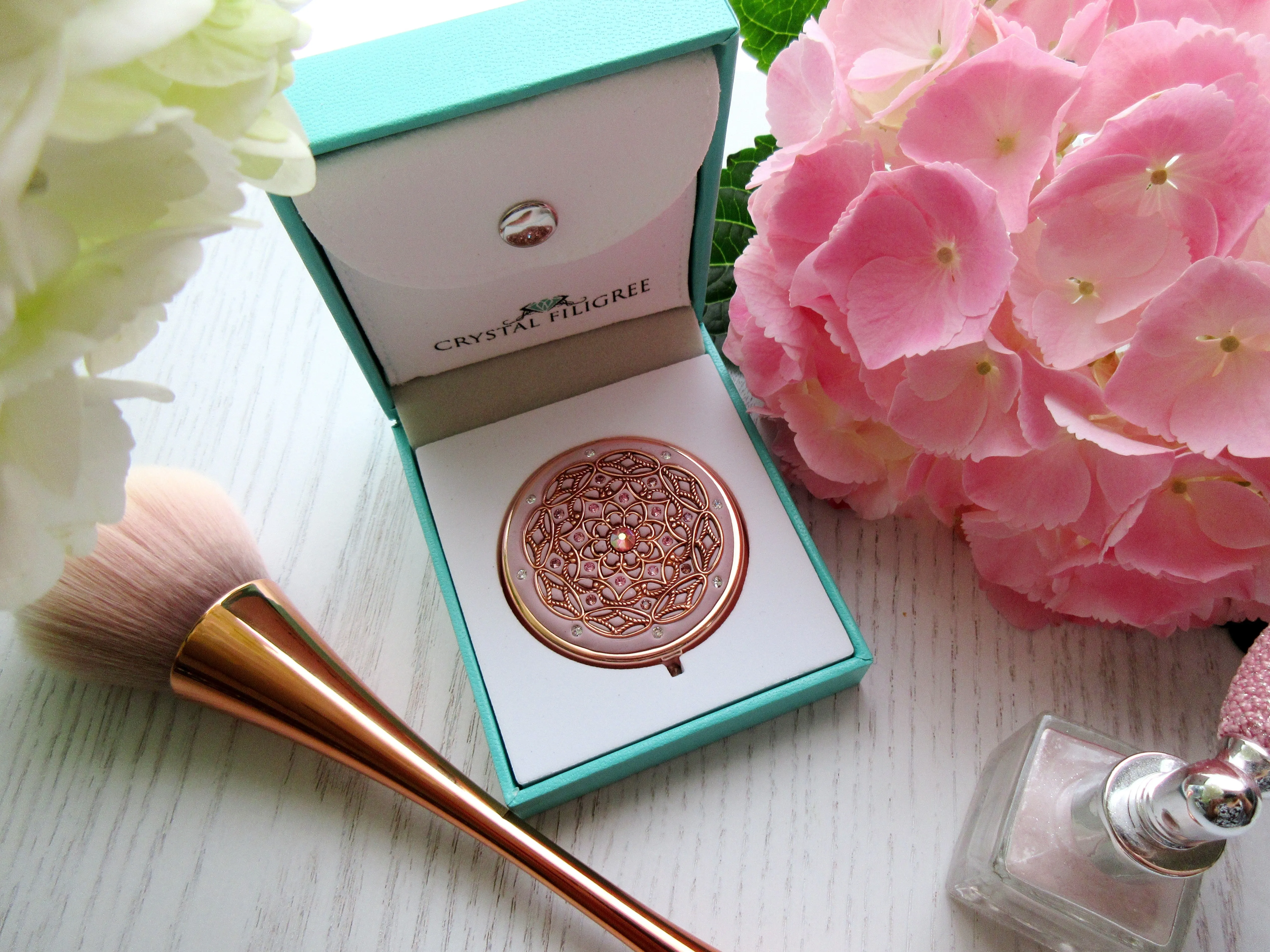 Rose Gold Centerstone Pill Box