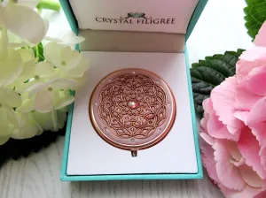 Rose Gold Centerstone Pill Box