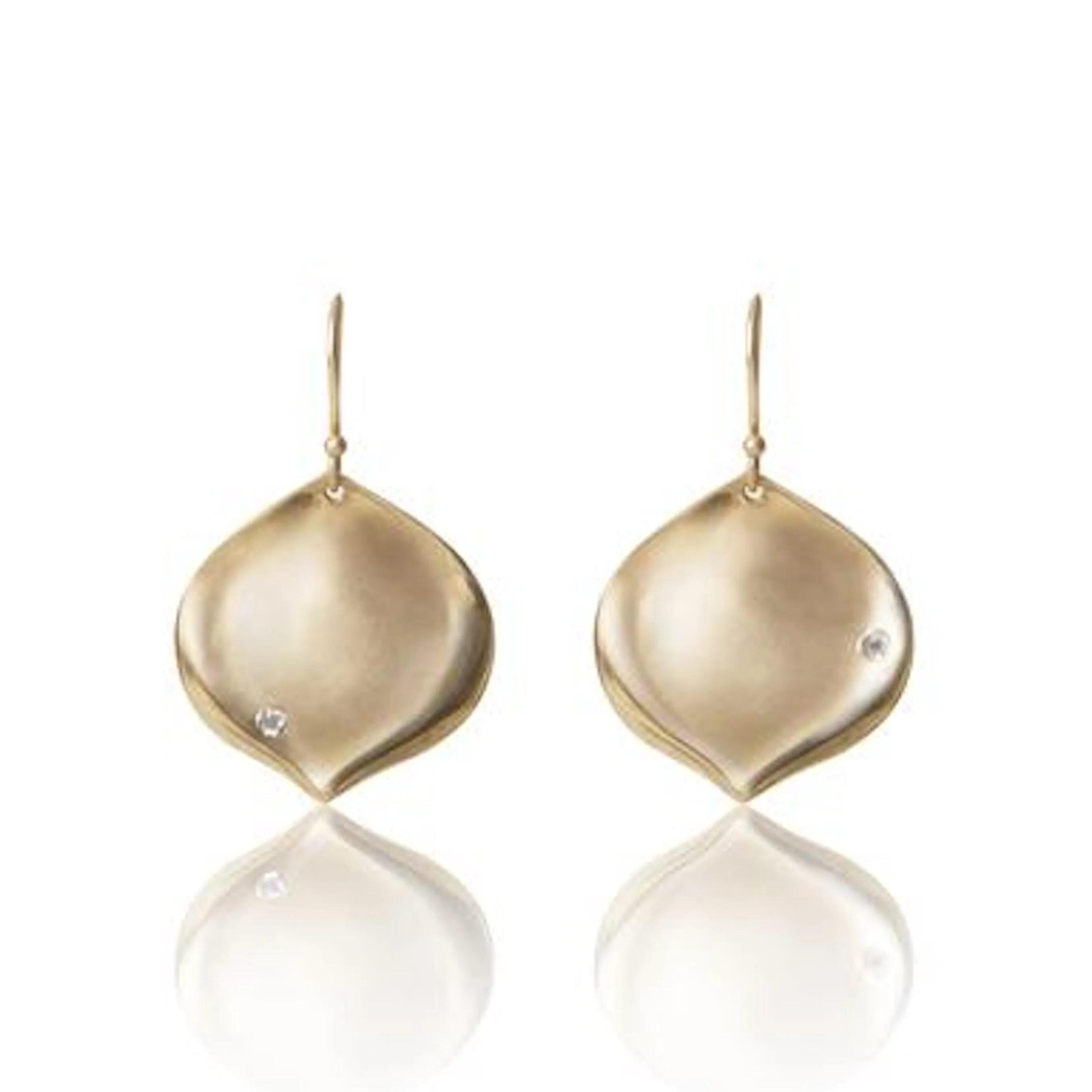 Rose Petal Diamond Earrings