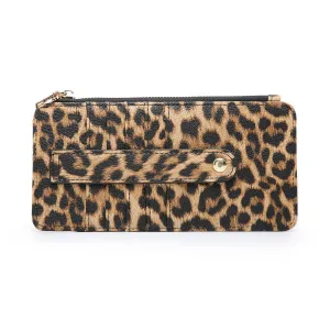 Saige Slim Card Holder Wallet in Animal Print