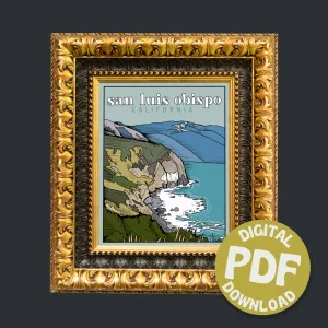 San Luis Obispo Digital Print