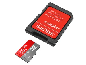 Sandisk Sdsdqunc 032 G Gn6 Ma Micro Sdhc 32 Gb Memoria Adaptador A Sd Clase 10