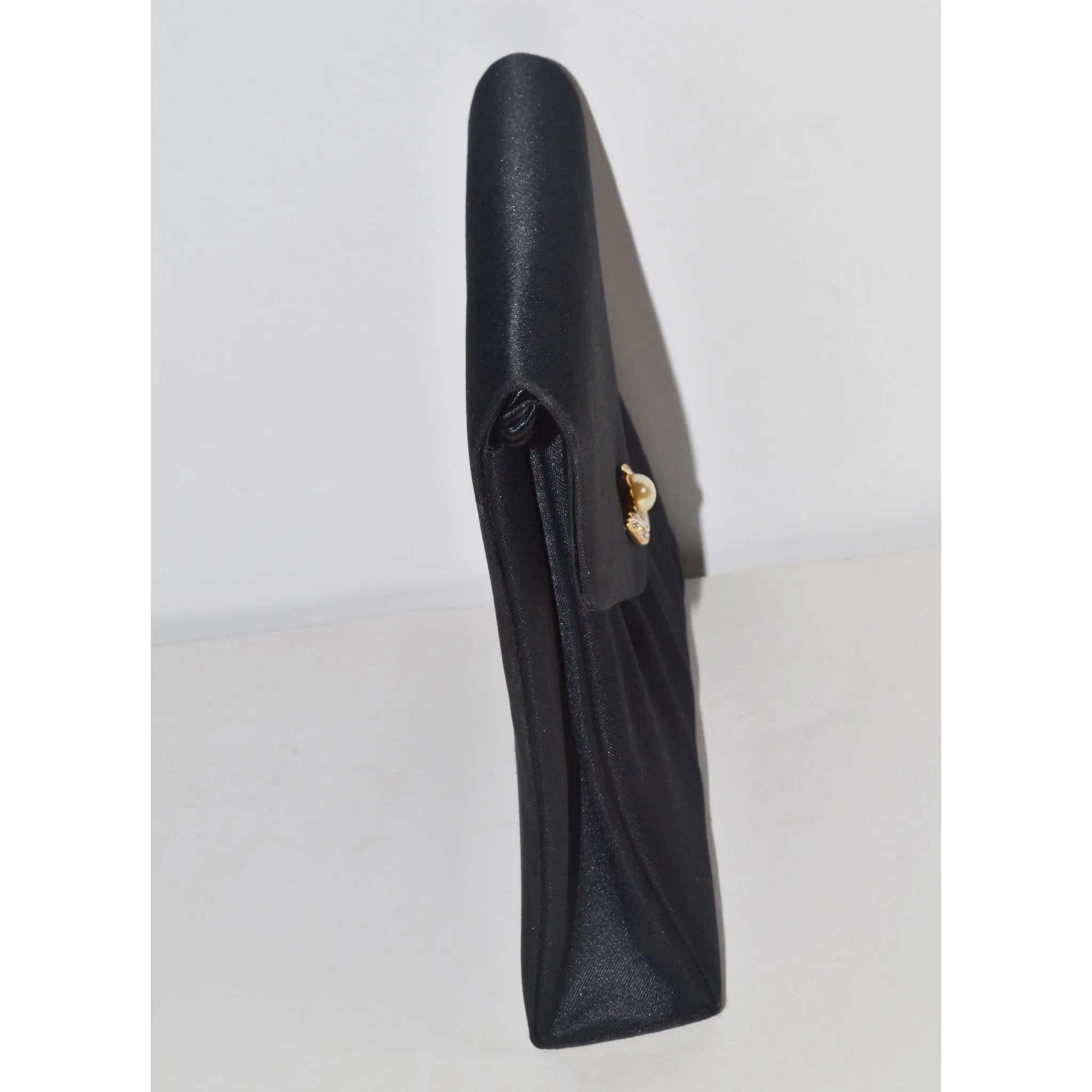 Satin Jeweled Evening Purse By Delill