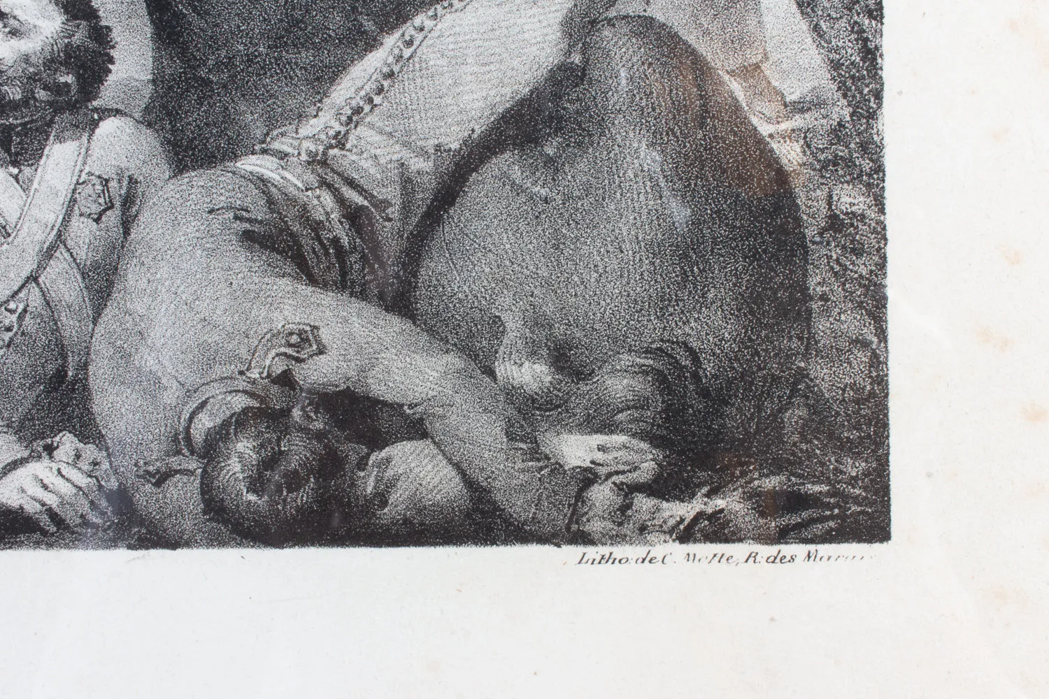 Set of 4 Napoleonic Military Etchings in Gilt Frames found in France