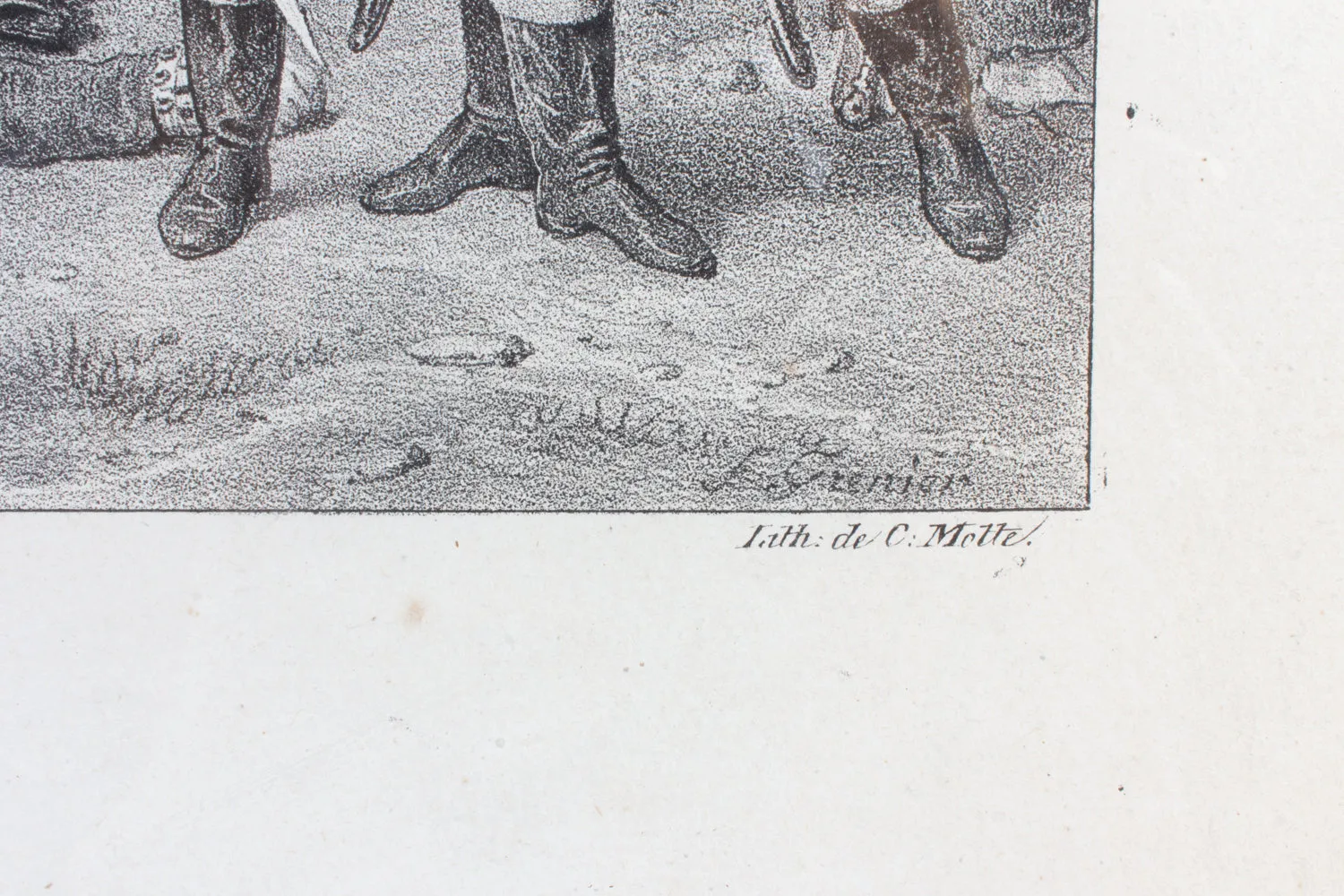 Set of 4 Napoleonic Military Etchings in Gilt Frames found in France