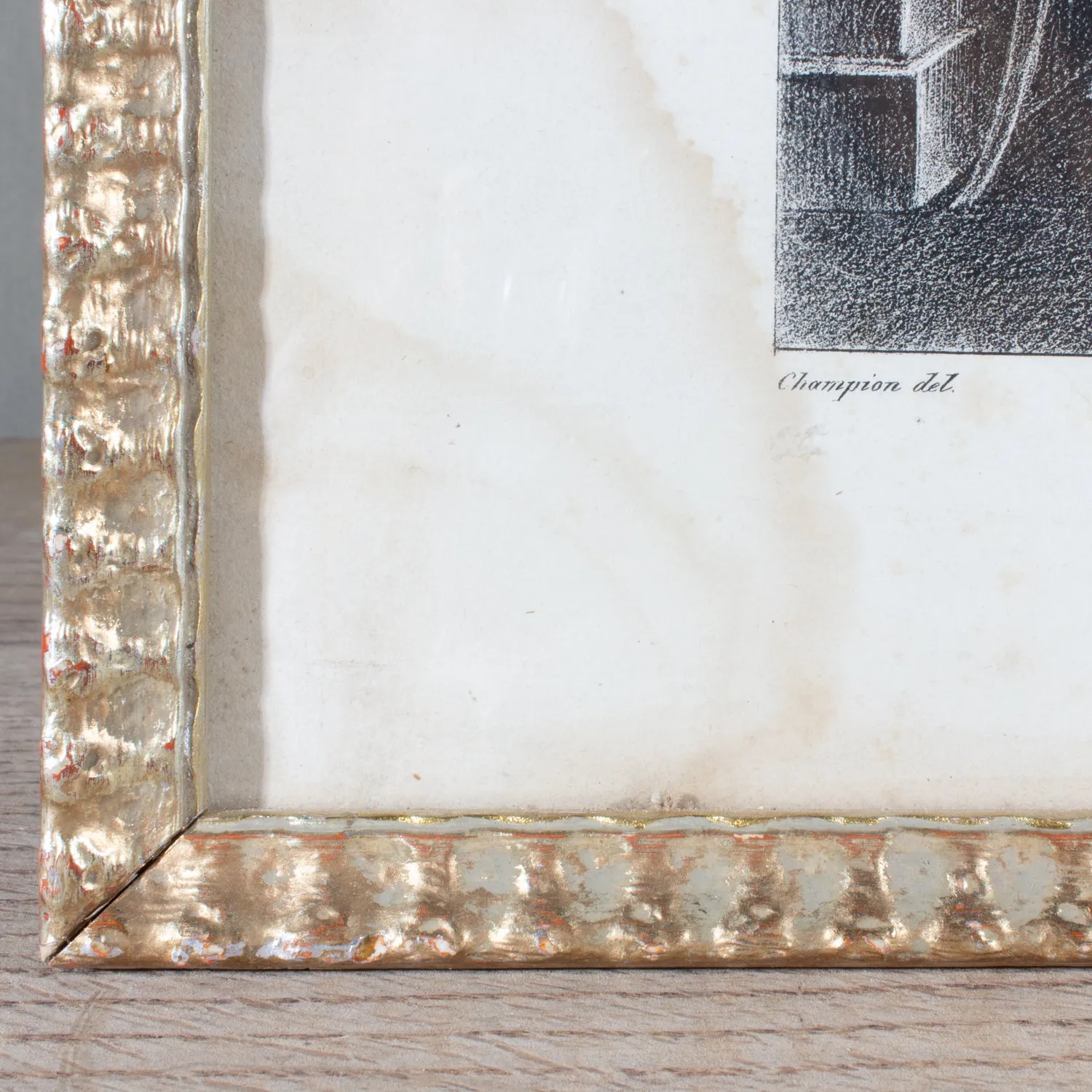 Set of 4 Napoleonic Military Etchings in Gilt Frames found in France