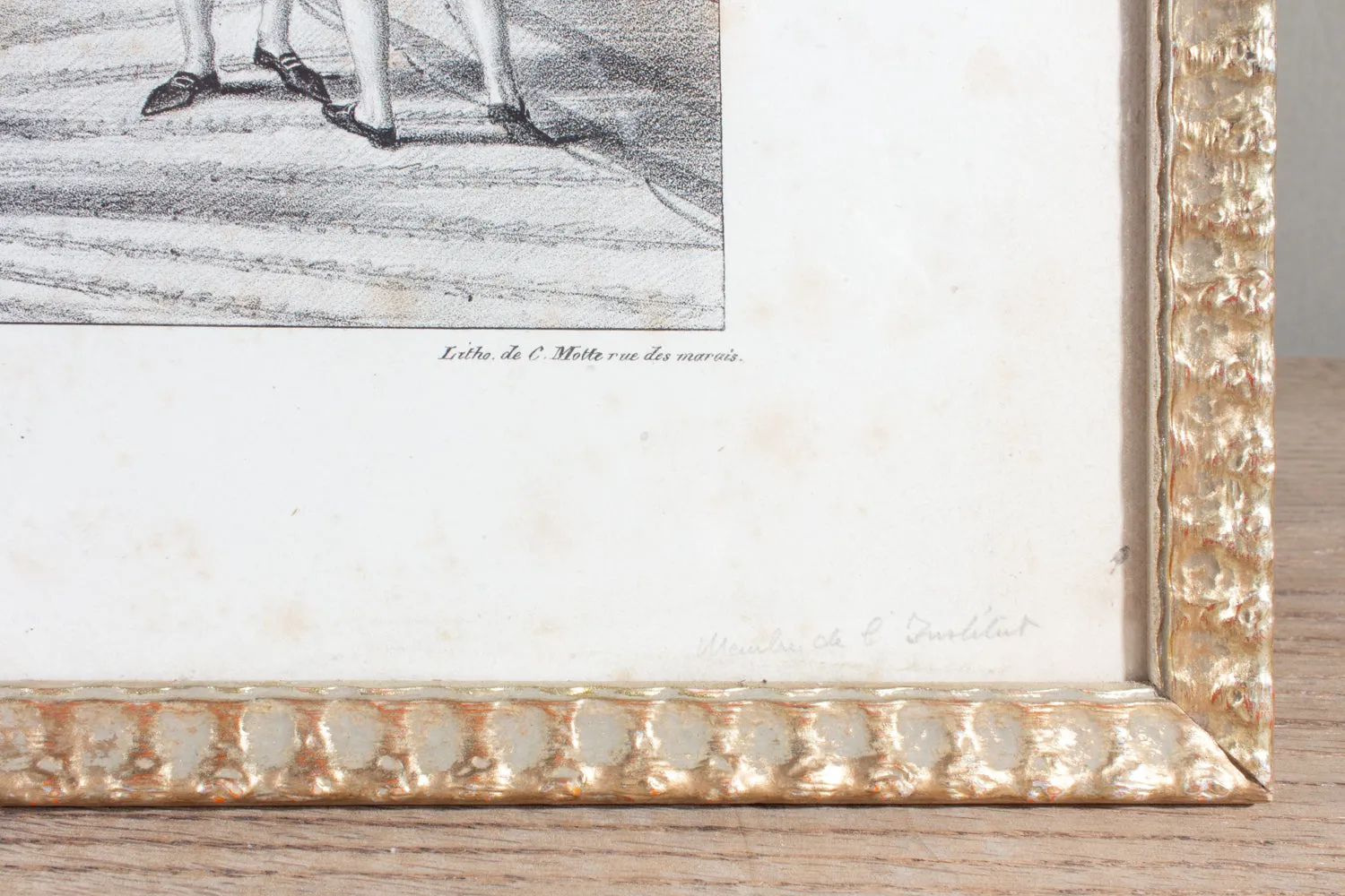 Set of 4 Napoleonic Military Etchings in Gilt Frames found in France