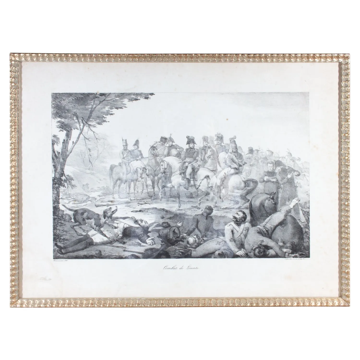 Set of 4 Napoleonic Military Etchings in Gilt Frames found in France
