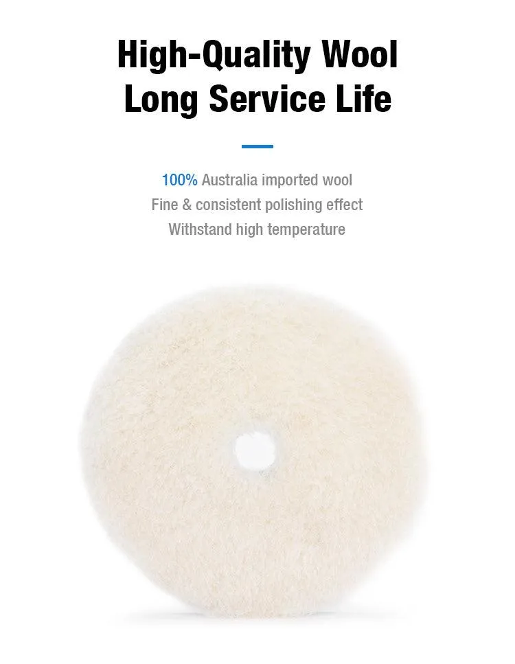 ShineMate T130 High-Nap Wool Pad, 6"