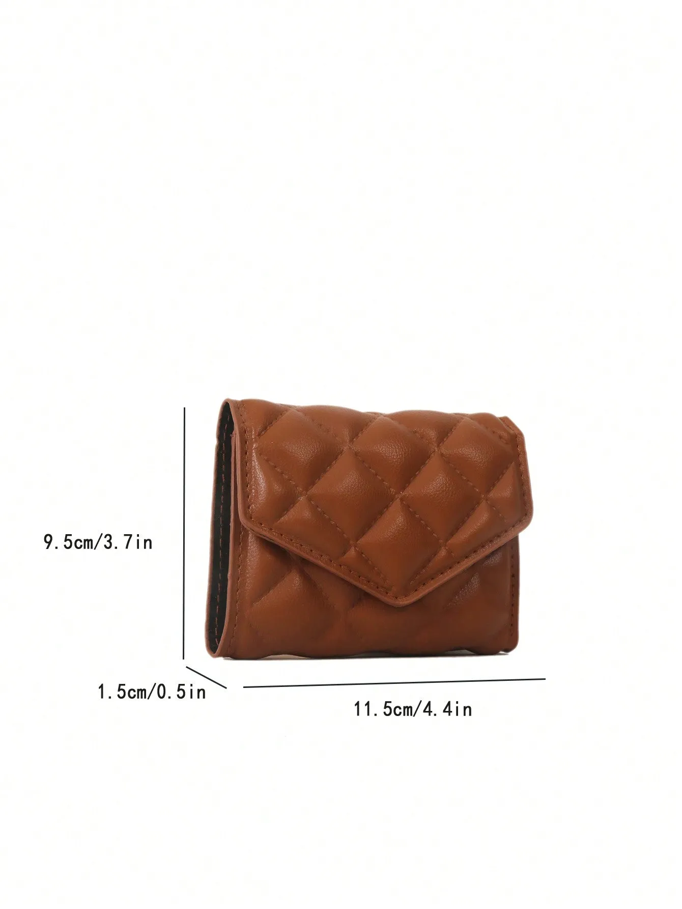 Short Diamond Pattern Stiched Wallet