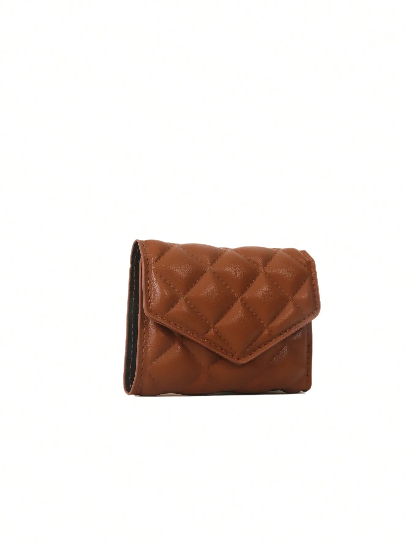 Short Diamond Pattern Stiched Wallet