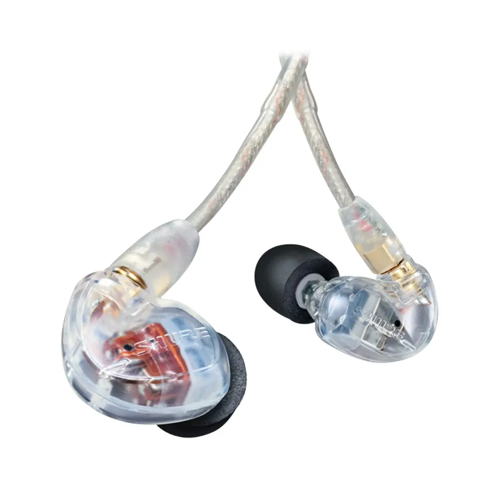 Shure SE535 Pro Professional Sound Isolating Earphones, 3.5mm, Clear