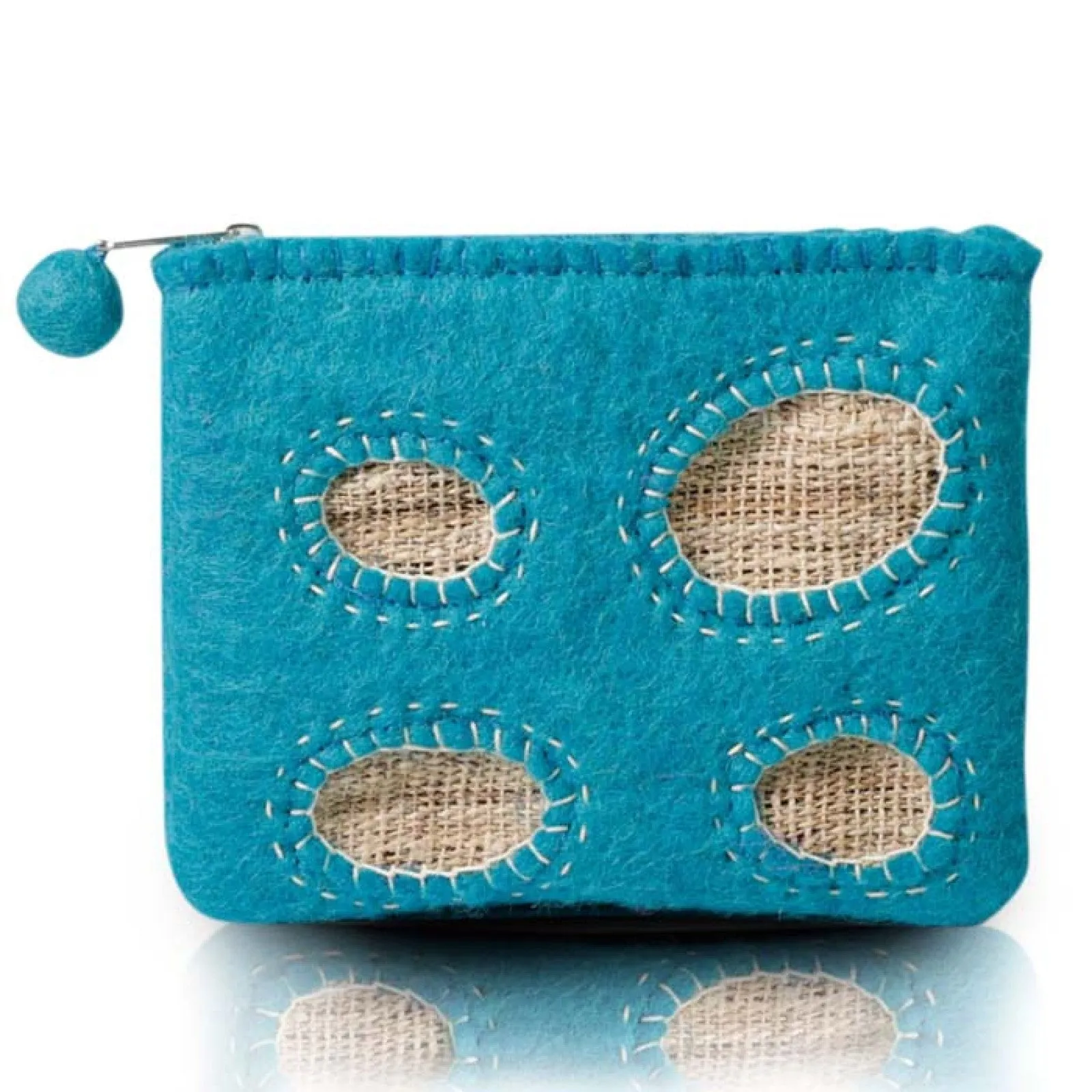 Silk Patched Design Coin Purse