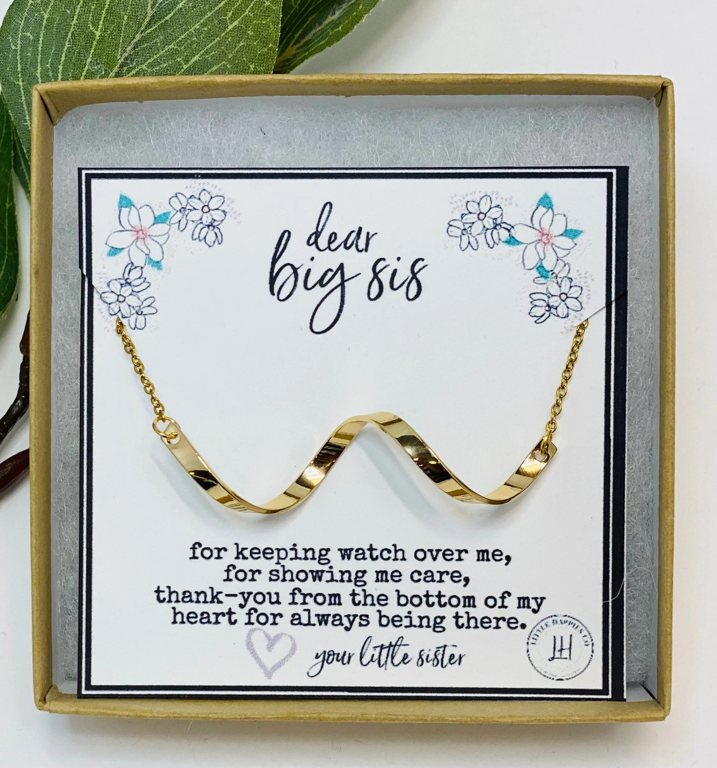 Sister Necklace, Big Sister Gift, Gift for Big Sister, Big Sister Sorority, Big Sister Little Sister, Christmas Gift for Big Sister, Dainty