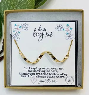 Sister Necklace, Big Sister Gift, Gift for Big Sister, Big Sister Sorority, Big Sister Little Sister, Christmas Gift for Big Sister, Dainty