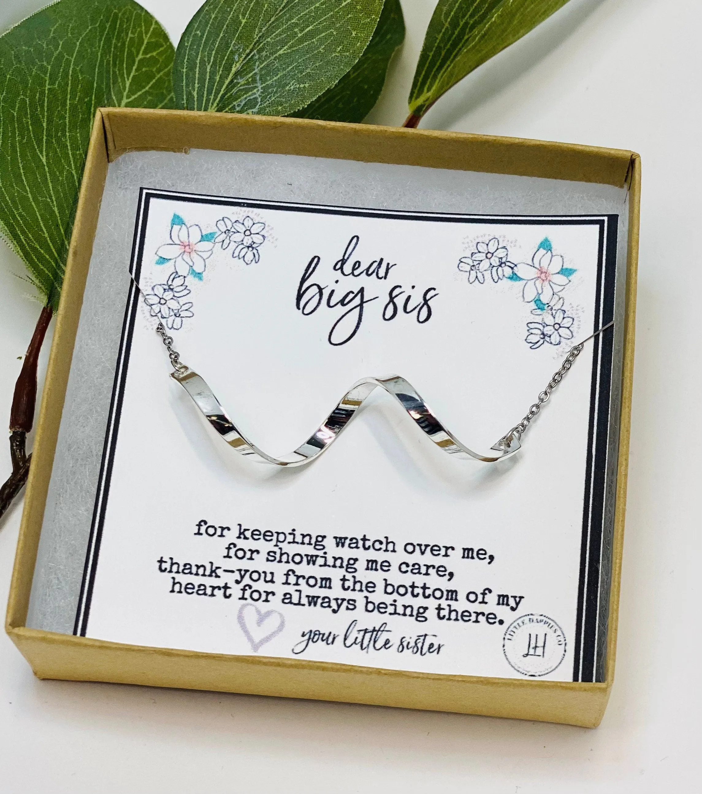 Sister Necklace, Big Sister Gift, Gift for Big Sister, Big Sister Sorority, Big Sister Little Sister, Christmas Gift for Big Sister, Dainty