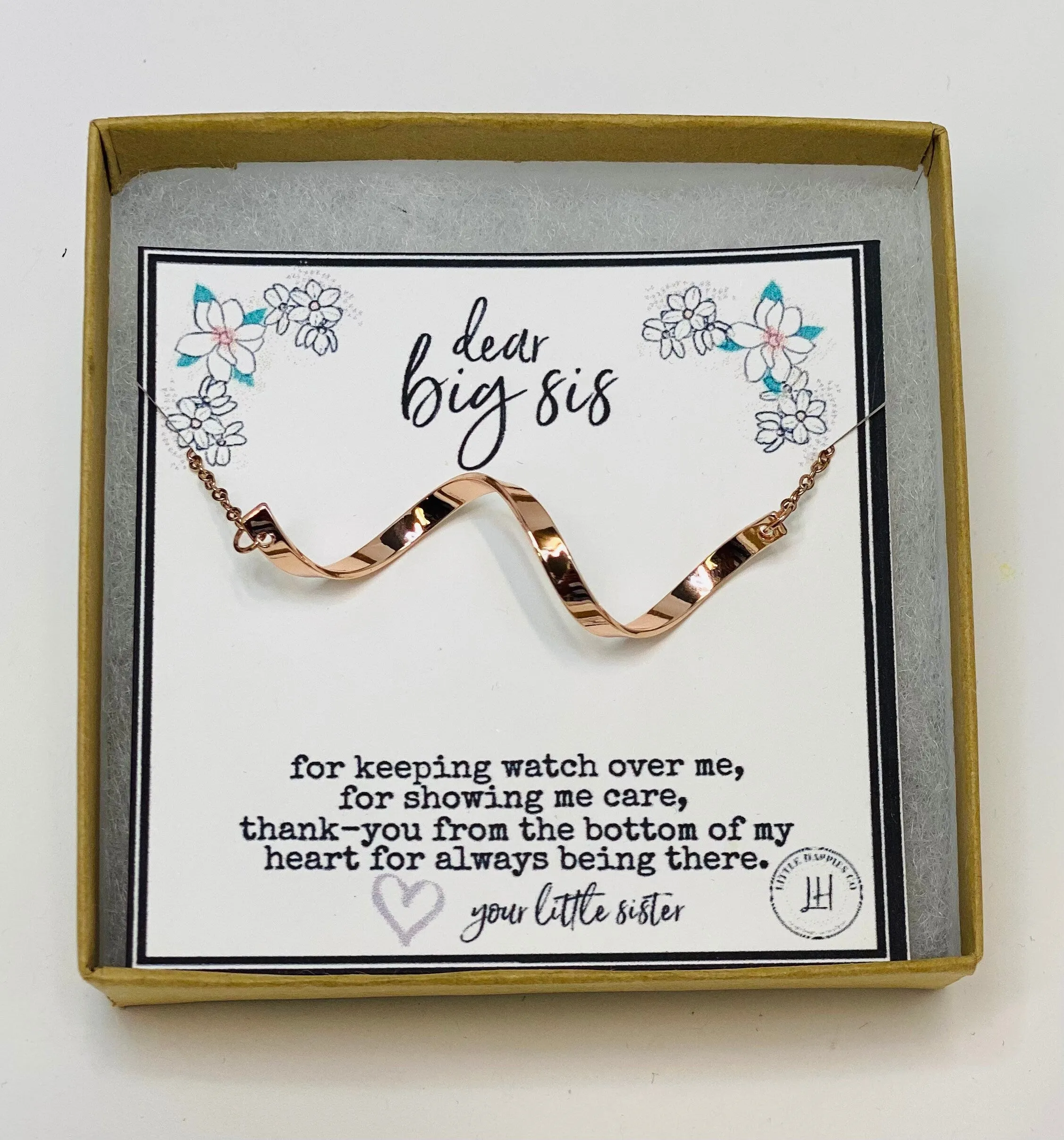 Sister Necklace, Big Sister Gift, Gift for Big Sister, Big Sister Sorority, Big Sister Little Sister, Christmas Gift for Big Sister, Dainty