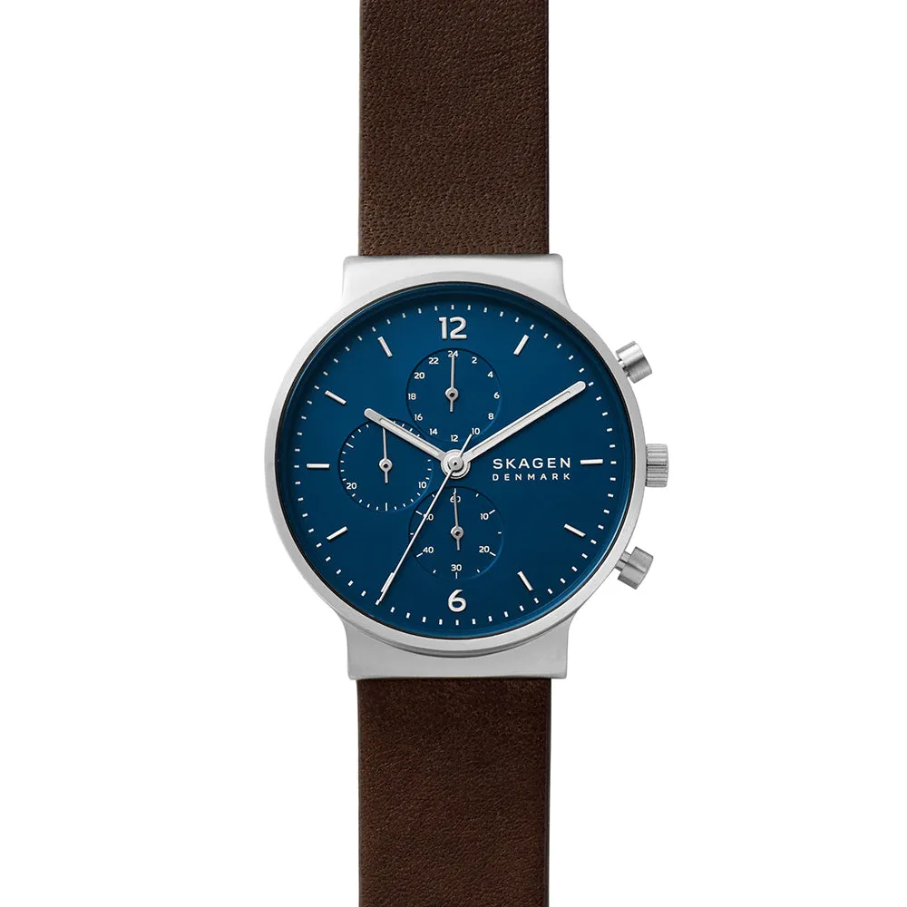 SKAGEN ANALOG WATCH 0 JWL SS LEATHER STRAP