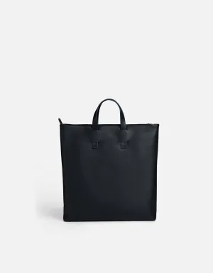 Slim Tote, Textured Navy Blue