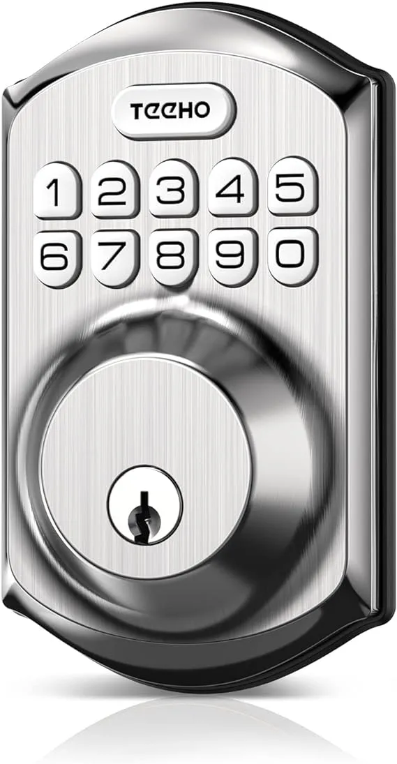 Smart Deadbolt Lock for Front Door with 2 Keys - Auto Lock - Easy Installation