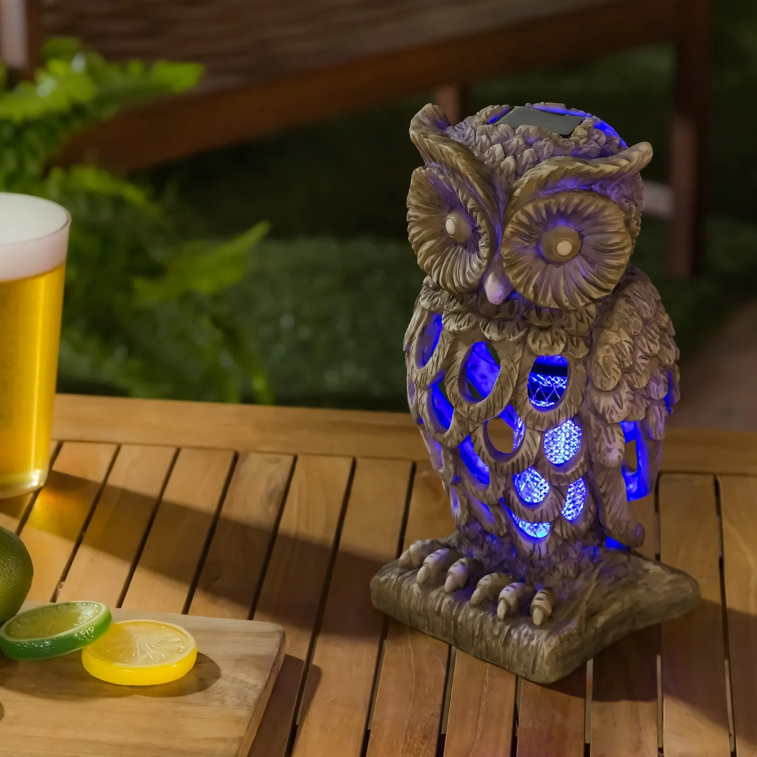 Solar Bug Zapper Garden Statuary, Owl,2sp7388