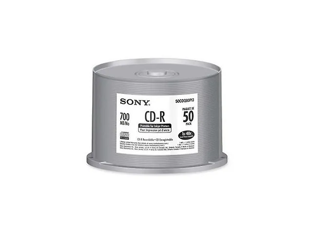 Sony 50 Cdbulk Paquete De 50 Discos Cd R De 700 Mb, 48 X, 80min
