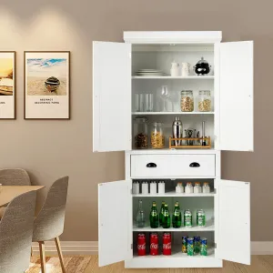 Spacious Wooden Freestanding Kitchen Storage Pantry Closet Cabinet