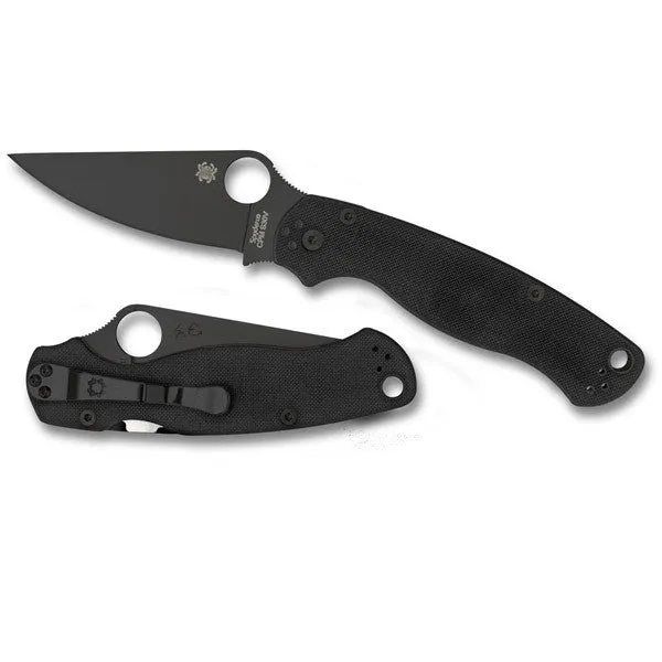 Spyderco Para Military 2 G-10 Black Plain Black Blade