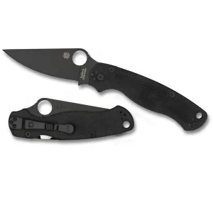 Spyderco Para Military 2 G-10 Black Plain Black Blade