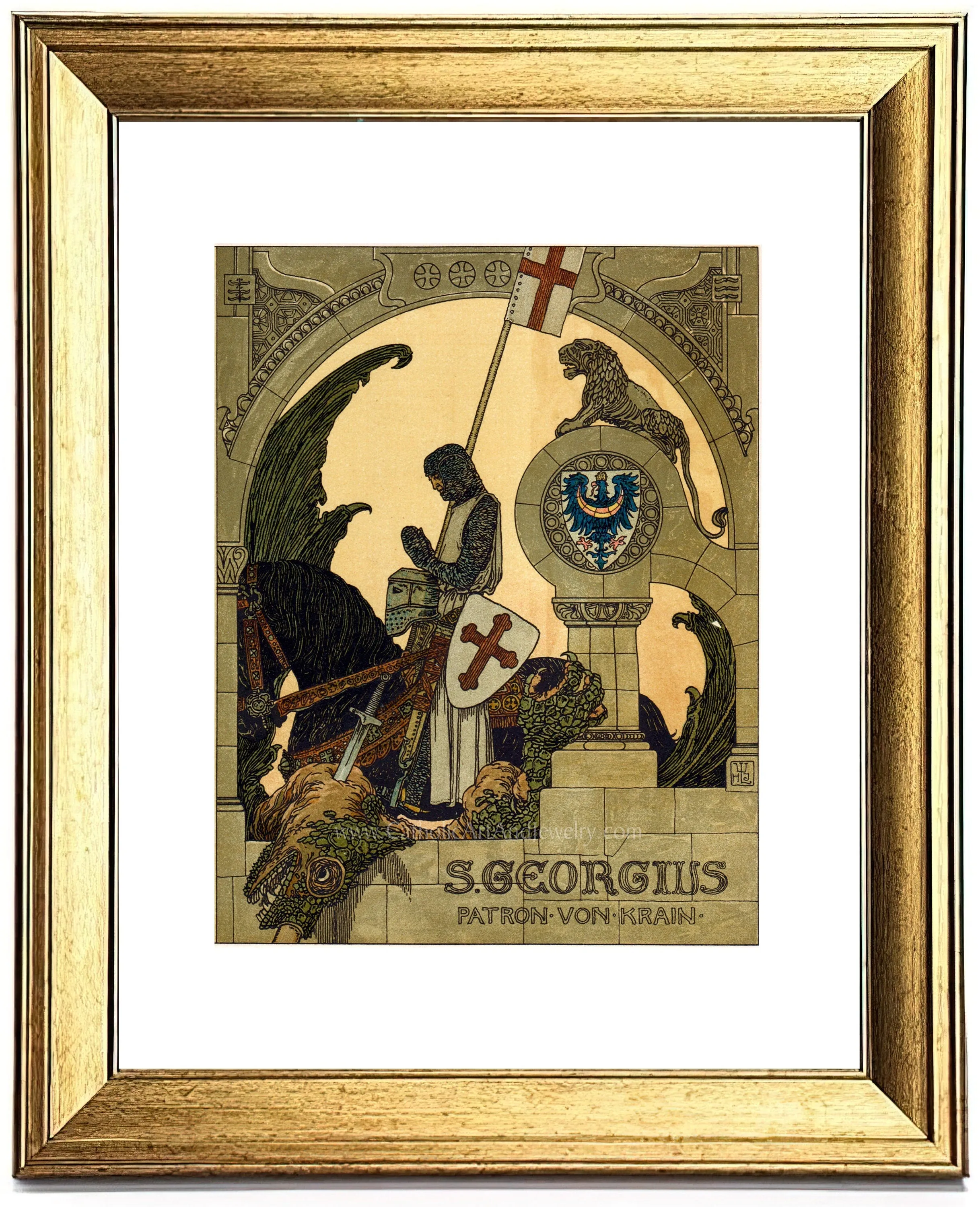St. George – Heinrich Lefler – 3 Sizes – Catholic Art Print