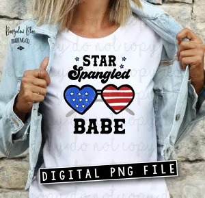 Star Spangled Babe 4th of July Sunglasses Digital Download