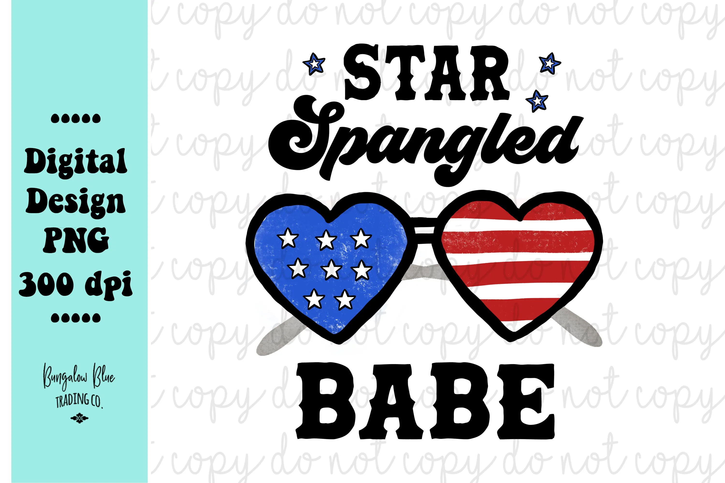 Star Spangled Babe 4th of July Sunglasses Digital Download