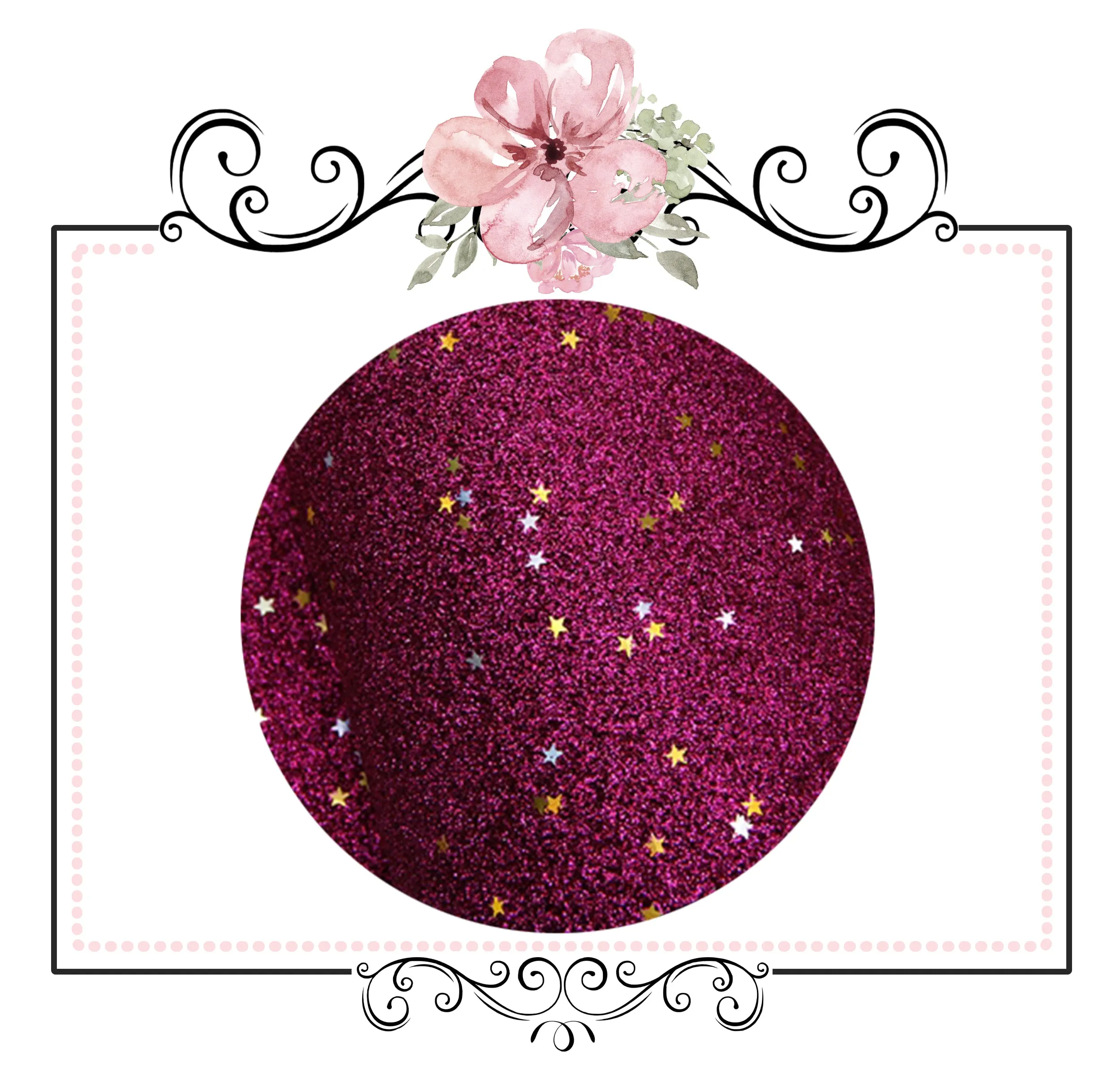 Starry Night Collection Fine Glitter ~ Pink ~ Silver & Gold Star Encrusted Christmas Craft Sheets