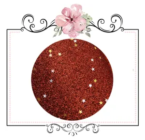 Starry Night Collection Fine Glitter ~ Red ~ Silver & Gold Star Encrusted Christmas Craft Sheets