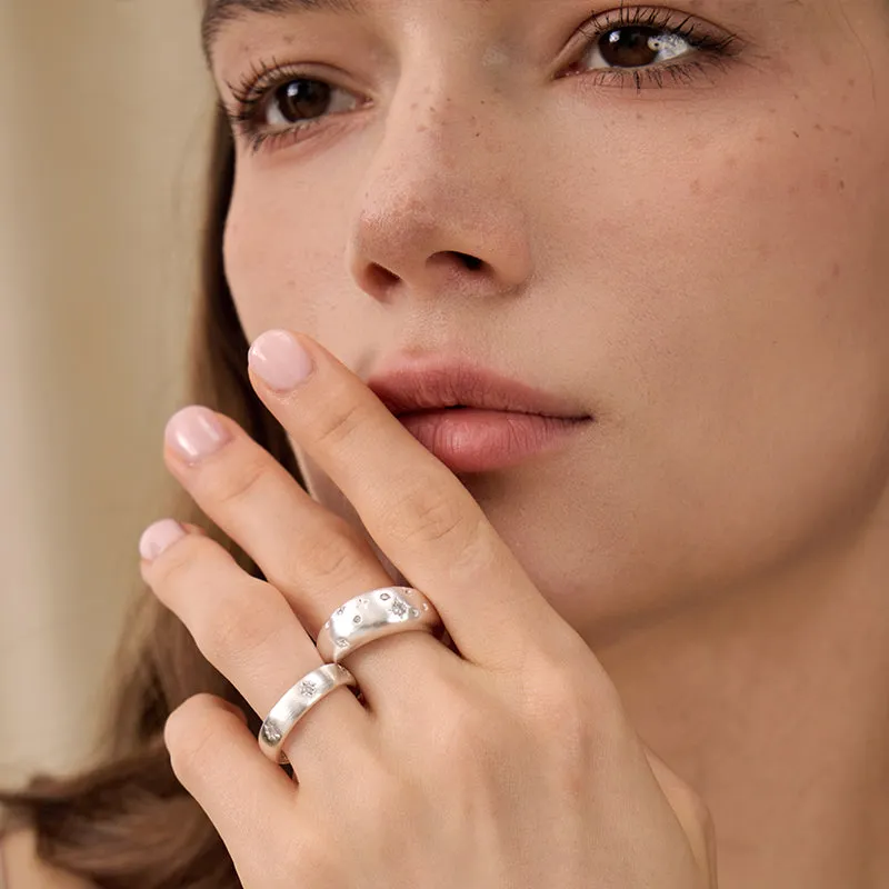Starry Night Sculptural Open Ring