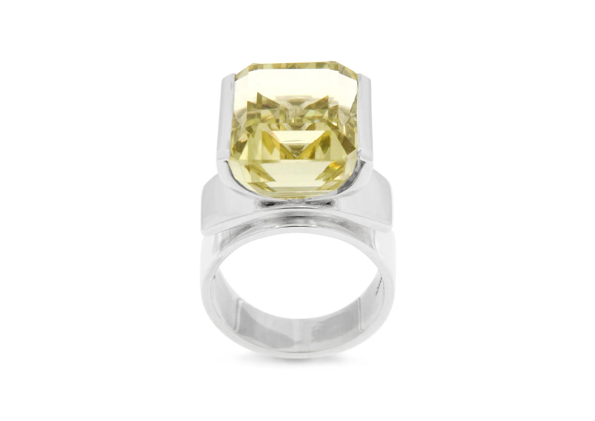 Sterling Silver & Lemon Quartz Ring