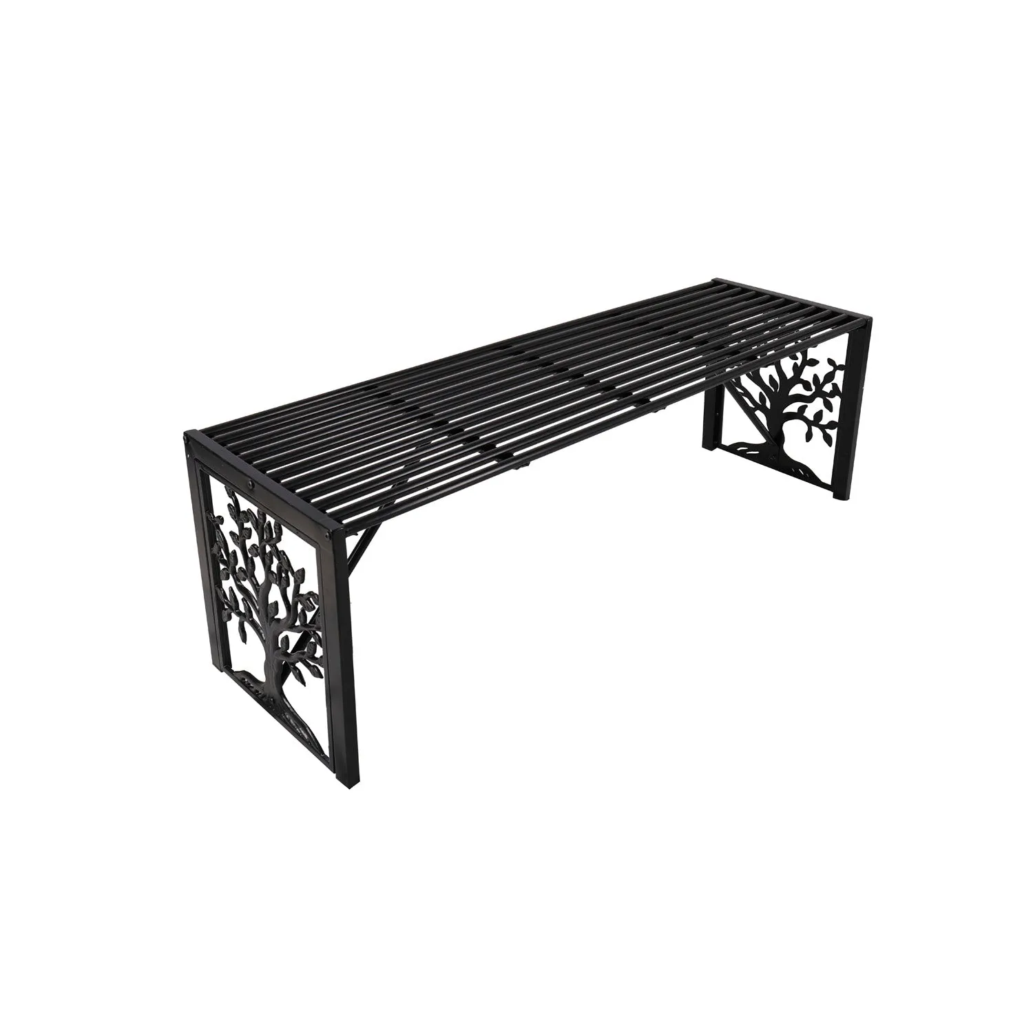 Straight Metal Bench Tree of Life,8mb154