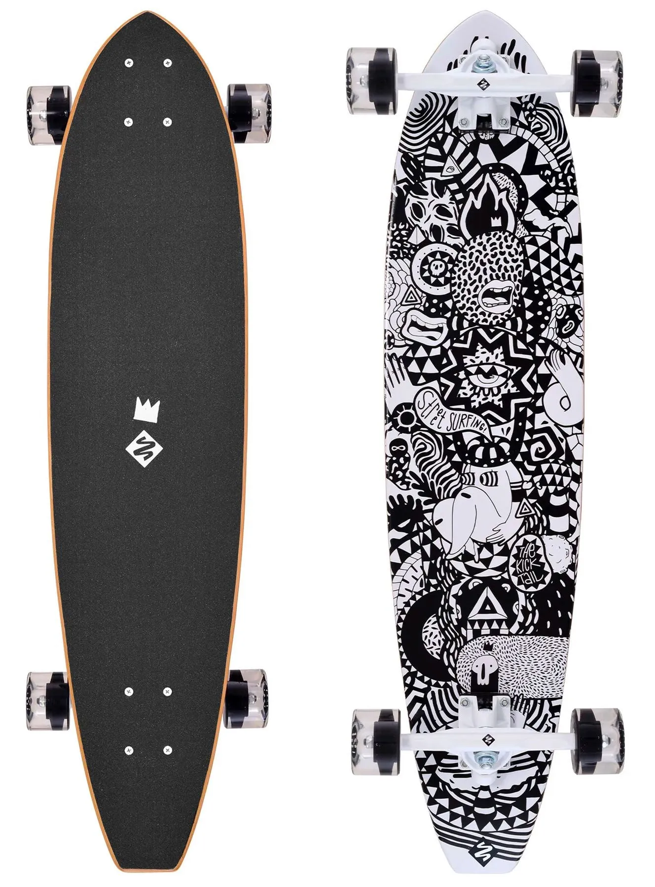 Street Surfing Cut Kicktail Rumble Jungle Complete Longboard Skateboard 8.5" x 36.0"