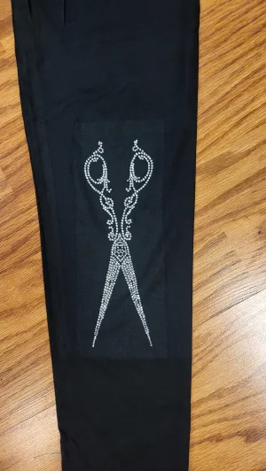 Stylist Rhinestone Scissor Leggings