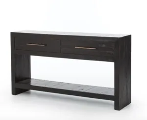 SUKI CONSOLE TABLE, BURNISHED BLACK