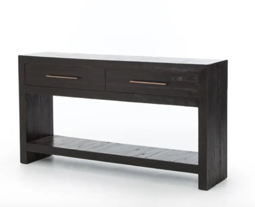 SUKI CONSOLE TABLE, BURNISHED BLACK