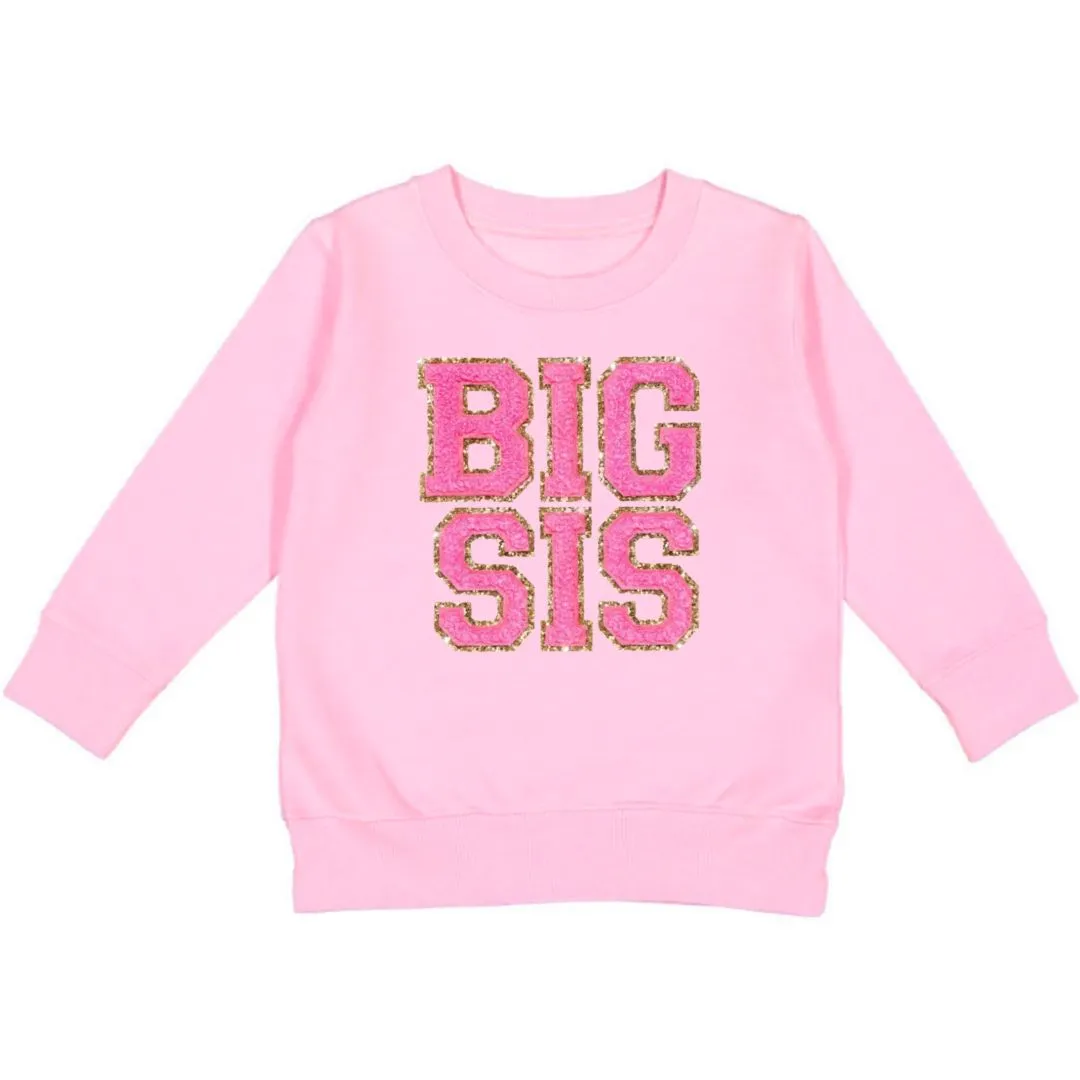 Sweet Wink Big Sis Patch Sweatshirt - Pink