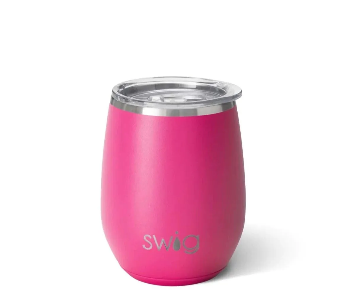 Swig 14oz Stemless Wine Cup - Hot Pink