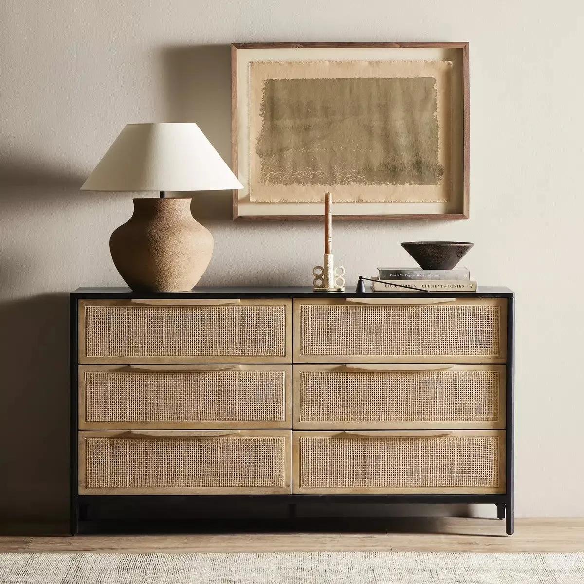 Sydney 6 Drawer Dresser-Black Wash