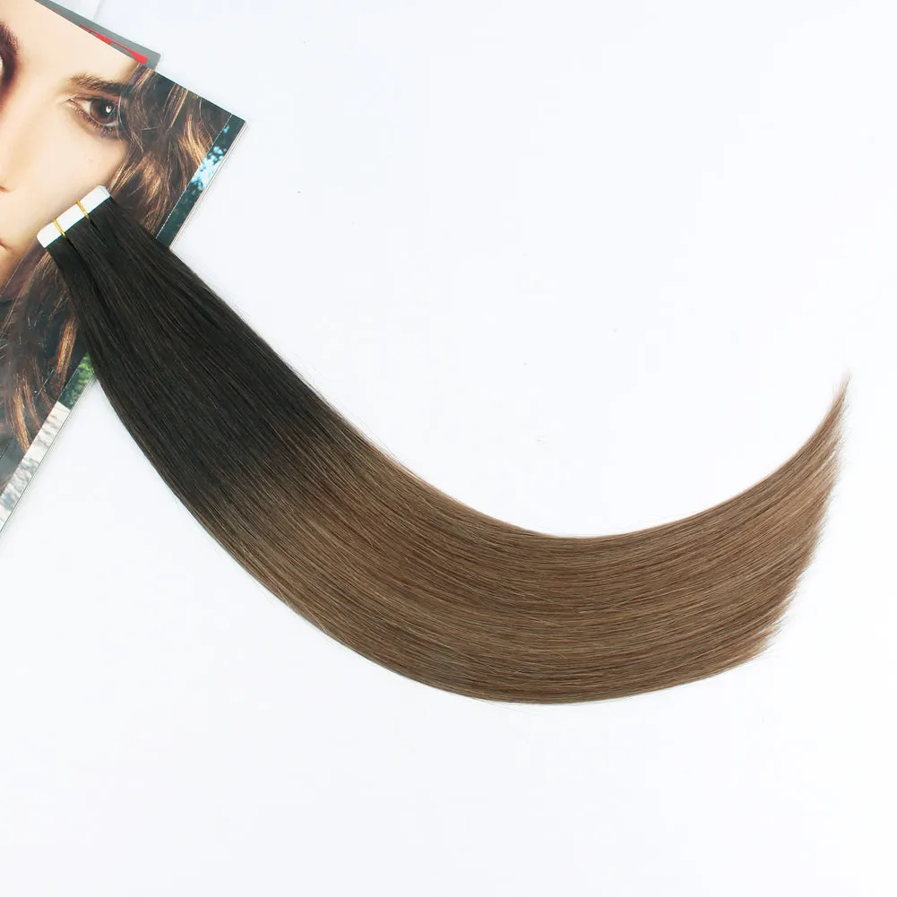 Tape In Hair Extension Ombre T#2/#6-Only For Order Over $269